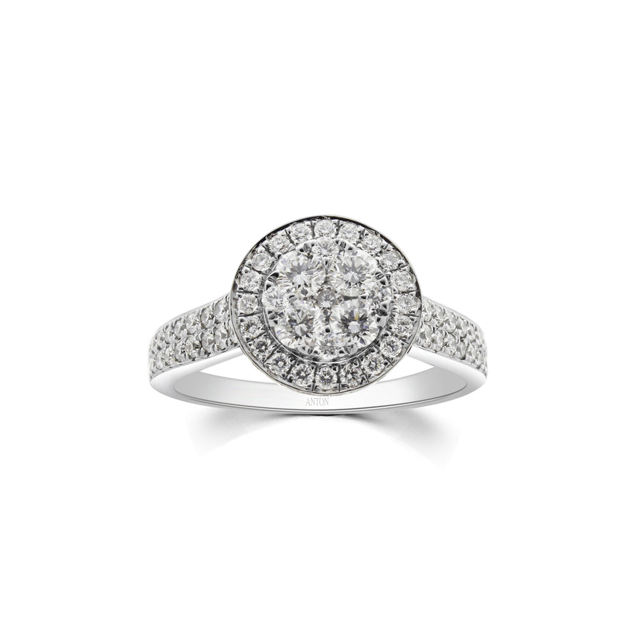 Promise Round Shape Diamond Ring | White Gold