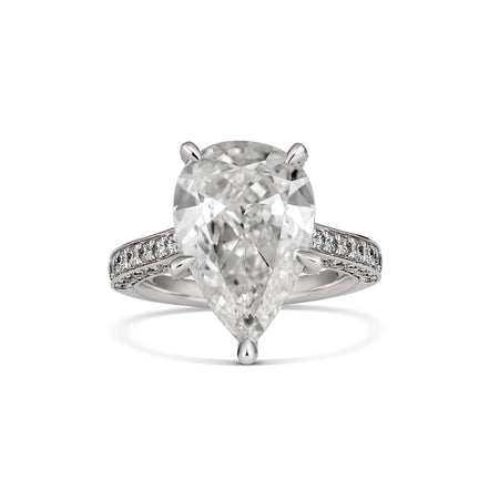 Grandeur Taylor Pear Cut Diamond Engagement Ring | Platinum