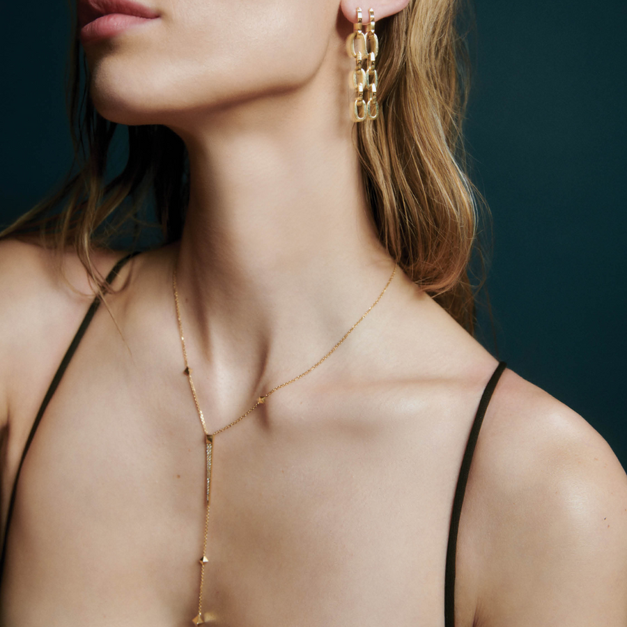 R.08™ Pointe Lariat Necklace | Yellow Gold