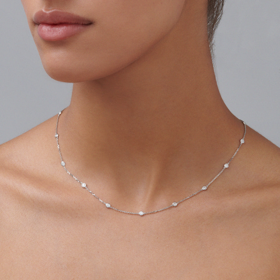 Capri Dreaming® Dot Chain 0.80CT Necklace | White Gold