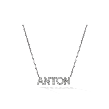 Personalised Pendant Necklace | White Gold