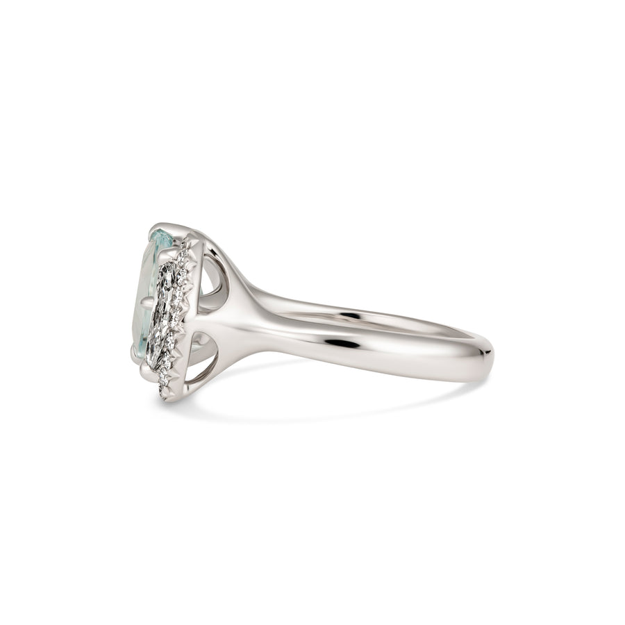 Regal Collection® Aquamarine and Diamond Set Ring | White Gold