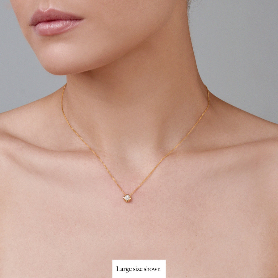 Allure Large Diamond Pendant Necklace | White Gold