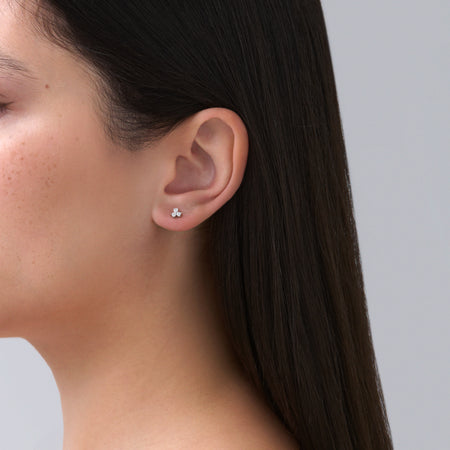 Capri Dreaming® Trio Stud Earrings | 18K White Gold
