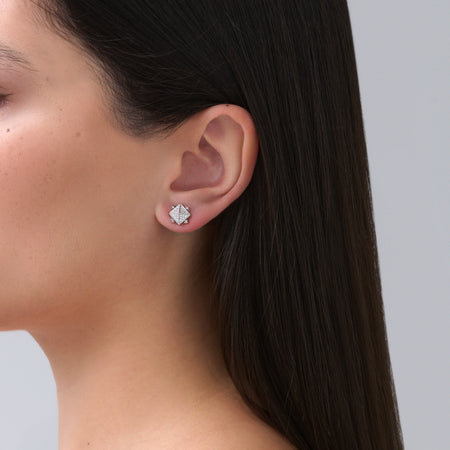 R.08® Nirvana Small Stud Earring | 18K White Gold