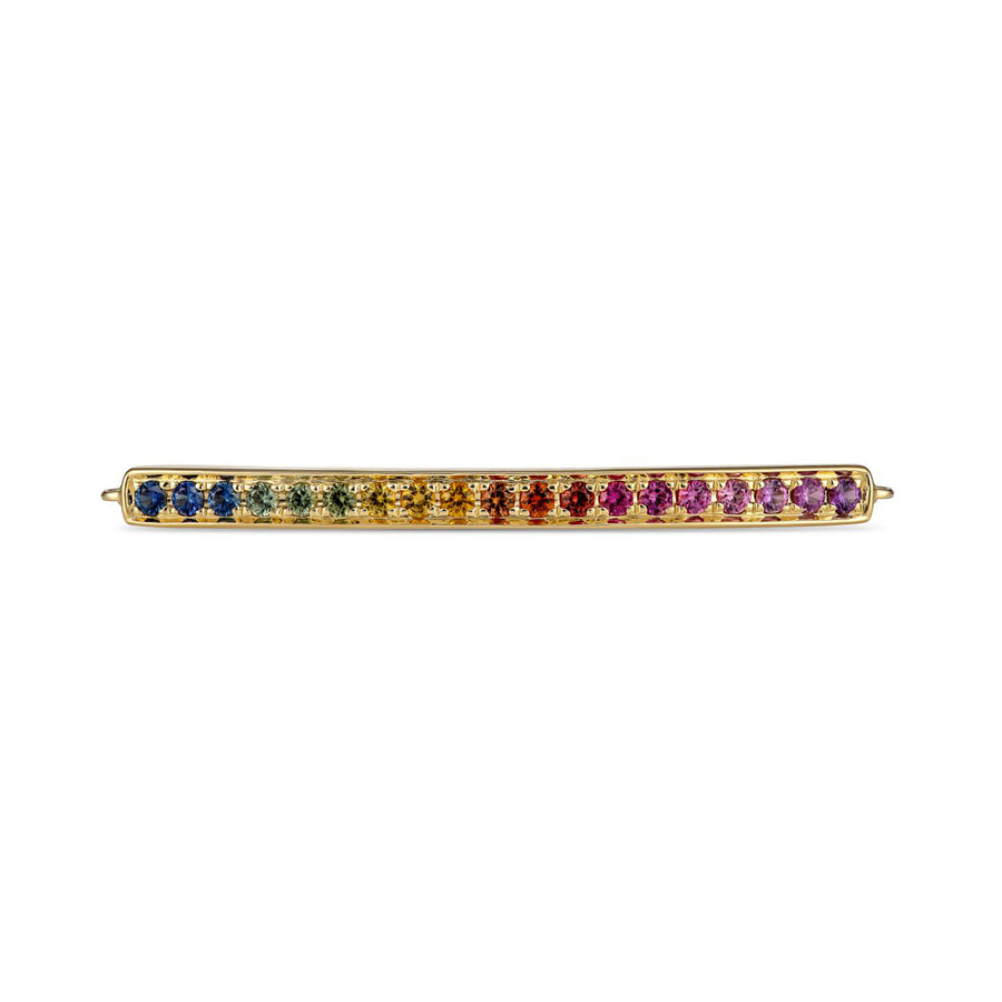 Little Rocks Collection Rainbow Bar Bracelet | White Gold