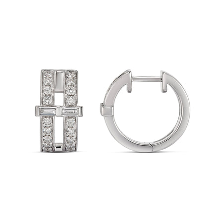 Lighthouse® Diamond Huggies | White Gold
