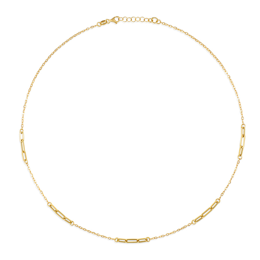 Capri Dreaming® Paperclip Link Necklace | Yellow Gold