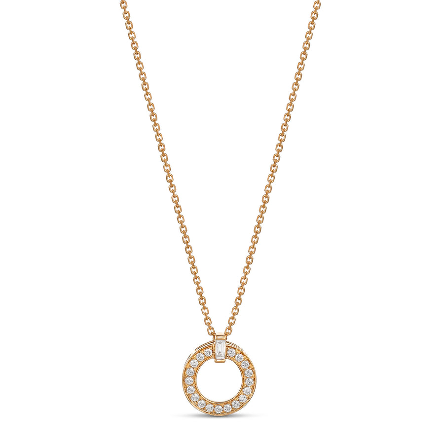 Capri Dreaming® Lighthouse Single Diamond Pendant Necklace | Rose Gold