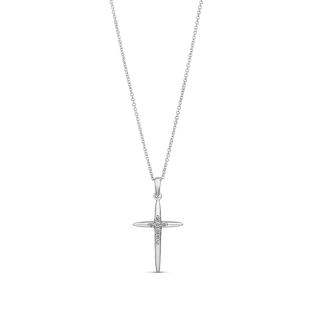 Capri Dreaming® Adina Diamond Cross Necklace | 18K White Gold