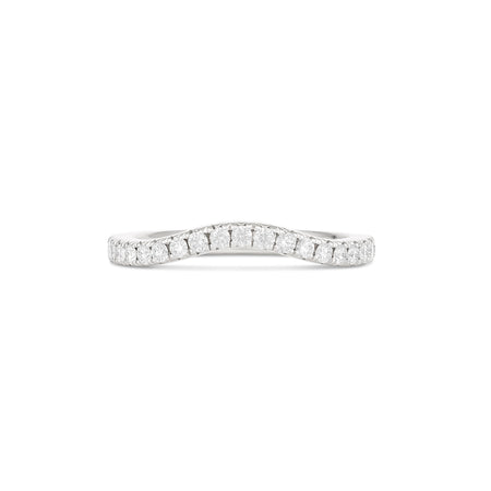 Capri Dreaming® Wave Curved Diamond Ring | 18K White Gold