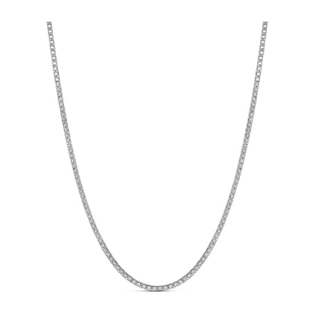 Promotional Finds Half Eternity Natural Diamond Tennis Necklace | 18K White Gold