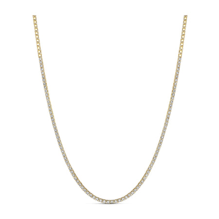 Promotional Finds Half Eternity Natural Diamond Tennis Necklace | 18K Yellow Gold