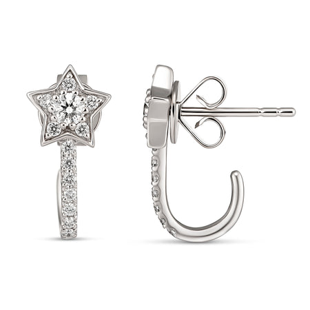 Capri Dreaming® Starlight Stud Huggies | White Gold