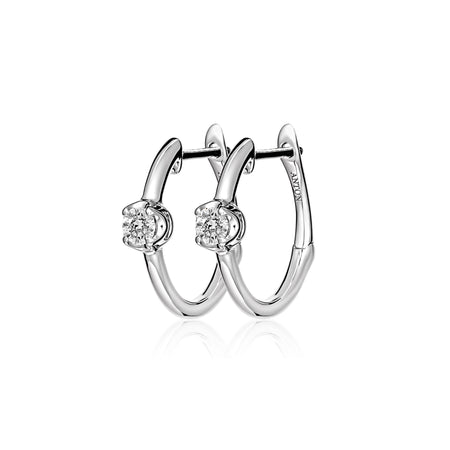 Allure Small Diamond Hoops | 18K White Gold