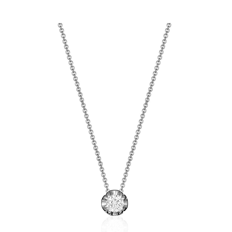 Allure Medium Diamond Pendant Necklace | White Gold