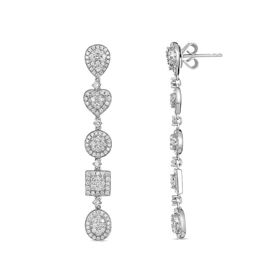 Promise Blushing Bride Pear Drop Earrings | White Gold