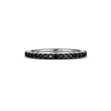 Wedding | Eternity Black Diamond White Gold Band