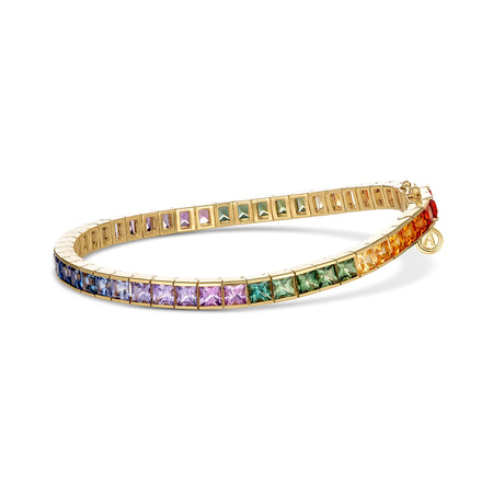 R.08® Une Rainbow Sapphire Bracelet | Yellow Gold