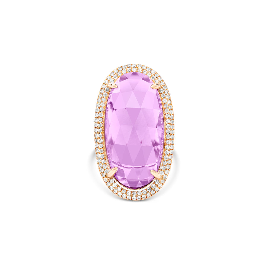 ROCK Candy® Violet Amethyst Oval Ring | Rose Gold