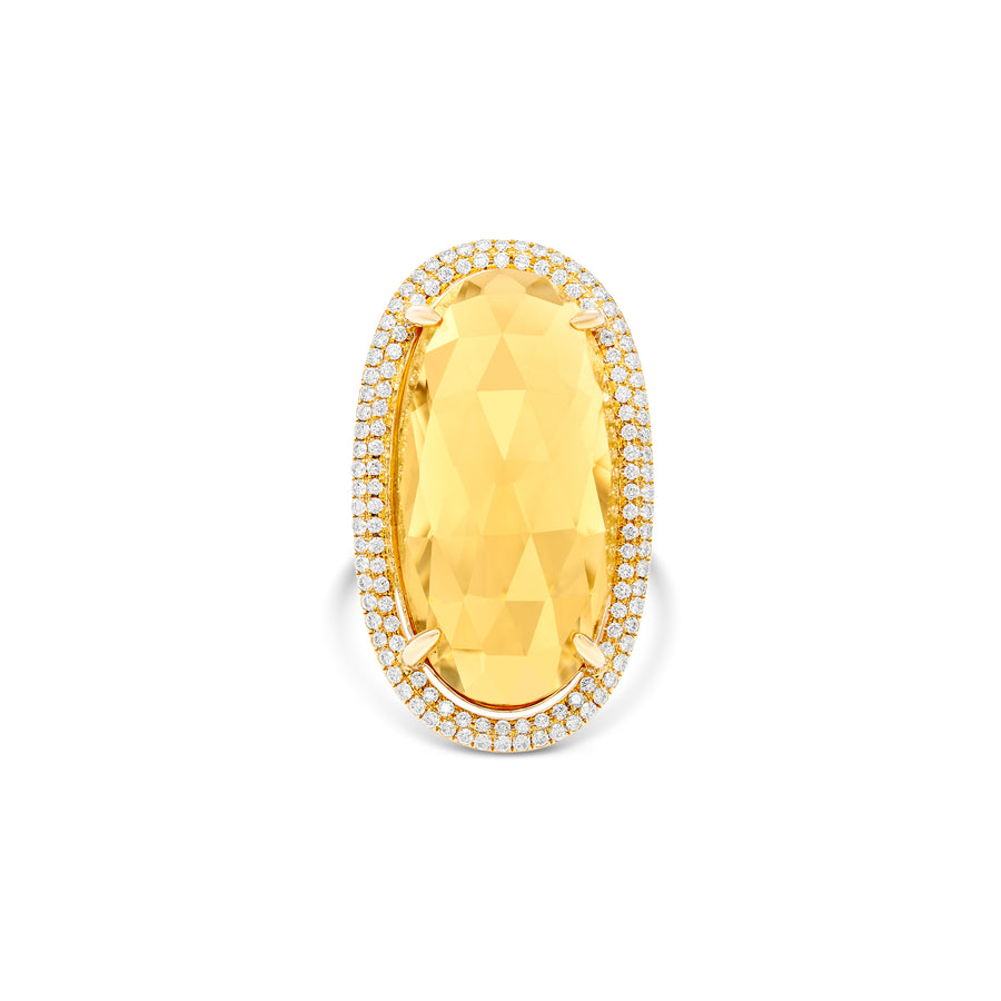 ROCK Candy® Honey Quartz Oval Ring | Yellow Gold