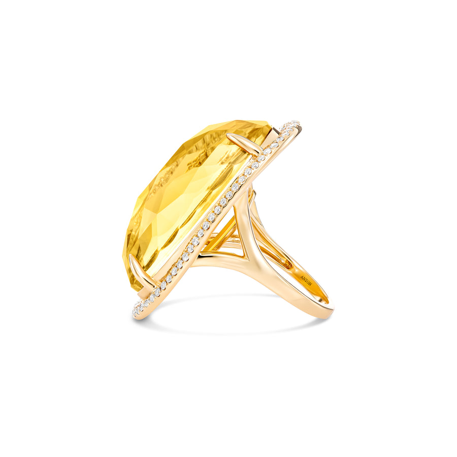 ROCK Candy® Honey Quartz Oval Ring | Yellow Gold