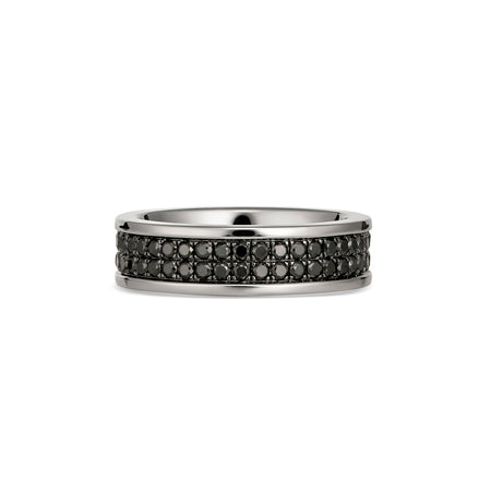 Artisan Boston Two Row Diamond Men's Eternity Band | 18K White Gold