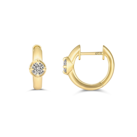 Riviera Luminous Small Diamond Huggies | 18k Yellow Gold