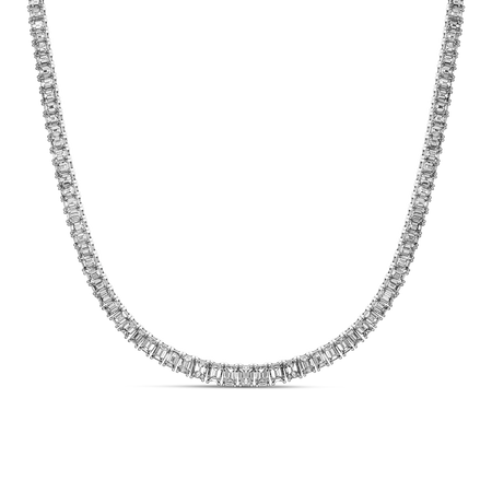 Riviera High Jewellery Emerald Cut Diamond Tennis Necklace
