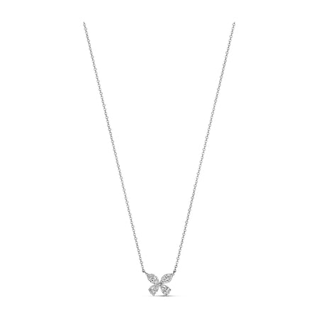 Riviera Cannes Floral Diamond Pendant | 18K White Gold