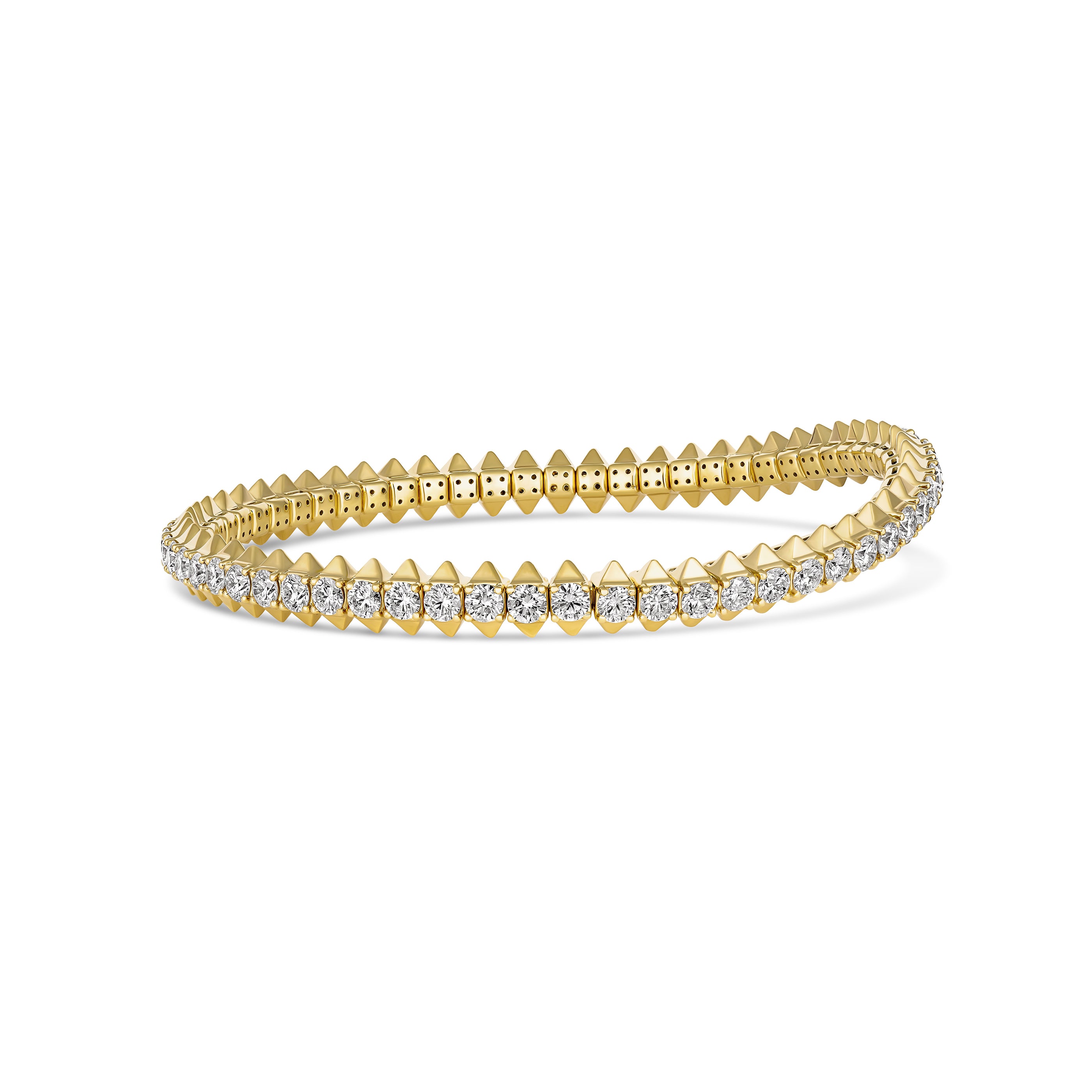 Matrix Diamond Tennis Bracelet 18K Yellow Gold RS-B03302