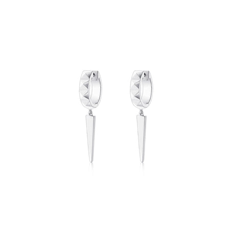 R.08® Edge Drop Earrings | White Gold