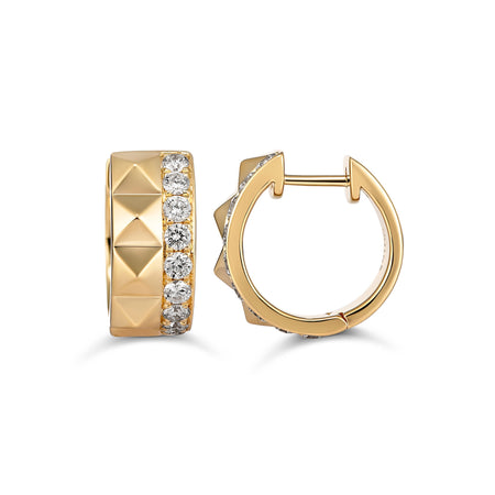 R.08®  Une Diamond Huggies | Yellow Gold