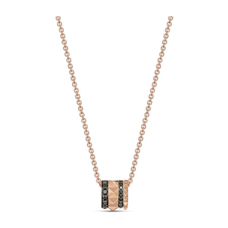 R.08® Icon Necklace Black Diamonds | 18K Rose Gold
