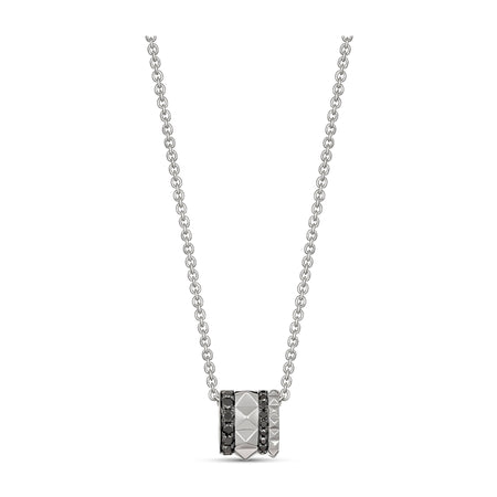 R.08® Icon Necklace Black Diamonds | 18K White Gold