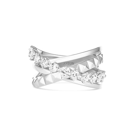R.08® Tilt 2.0 Diamond Ring | 18K White Gold