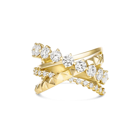 R.08® Tilt Deux Diamond Ring | 18K Yellow Gold