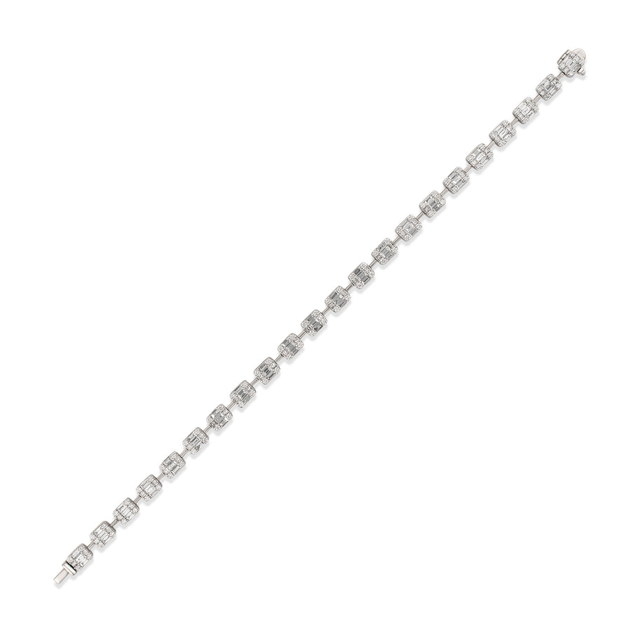 Classic Multi Shape Diamond Bracelet | White Gold