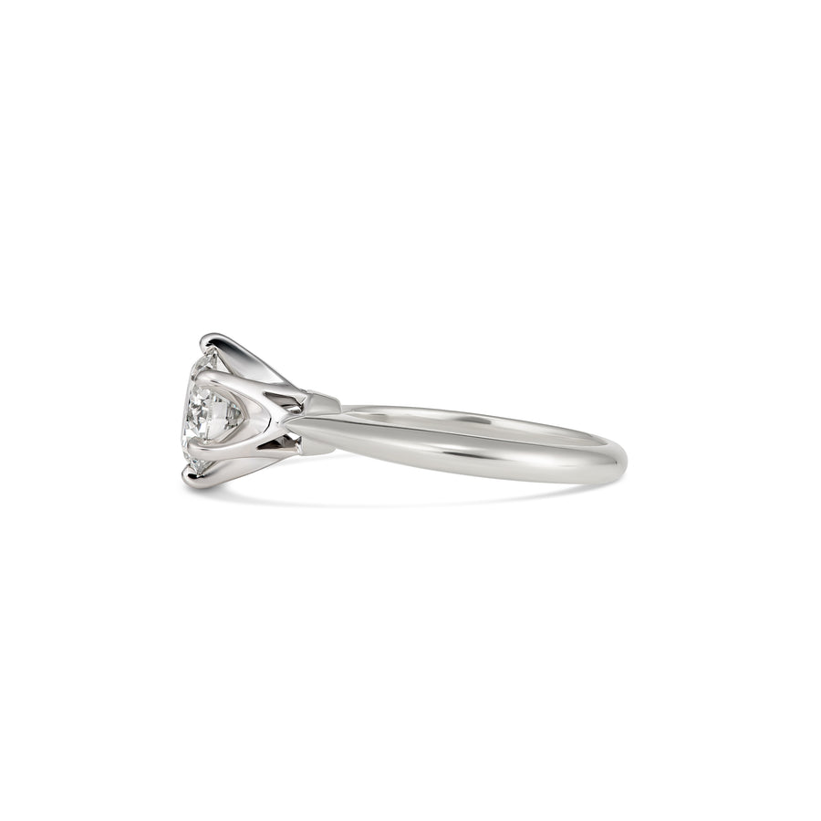 Classic Six Claw Round Brilliant Cut Solitaire Engagement Ring | Platinum