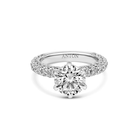 Hot Rocks® Taylor Round Brilliant Cut Diamond Engagement Ring | Platinum