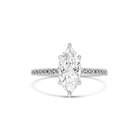 Hot Rocks® Crawford Marquise Cut Diamond Engagement Ring | Platinum