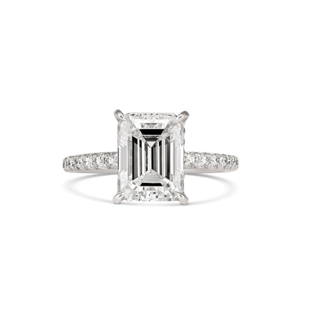 Hot Rocks® Crawford Emerald Cut Diamond Engagement Ring | 18K White Gold