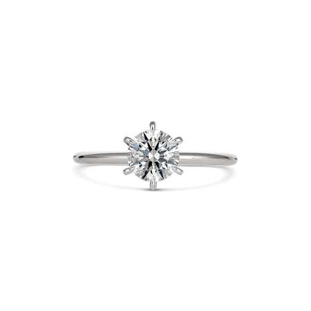 Classic Crawford Round Brilliant Cut Diamond Engagement Ring | Platinum