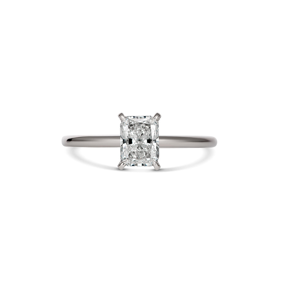 Classic Engagement Radiant Cut Diamond Ring | Platinum