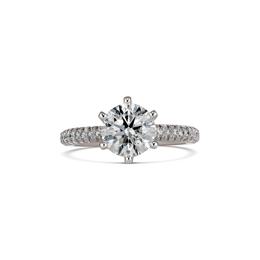 Classic Engagement Round Brilliant Cut Diamond | Platinum