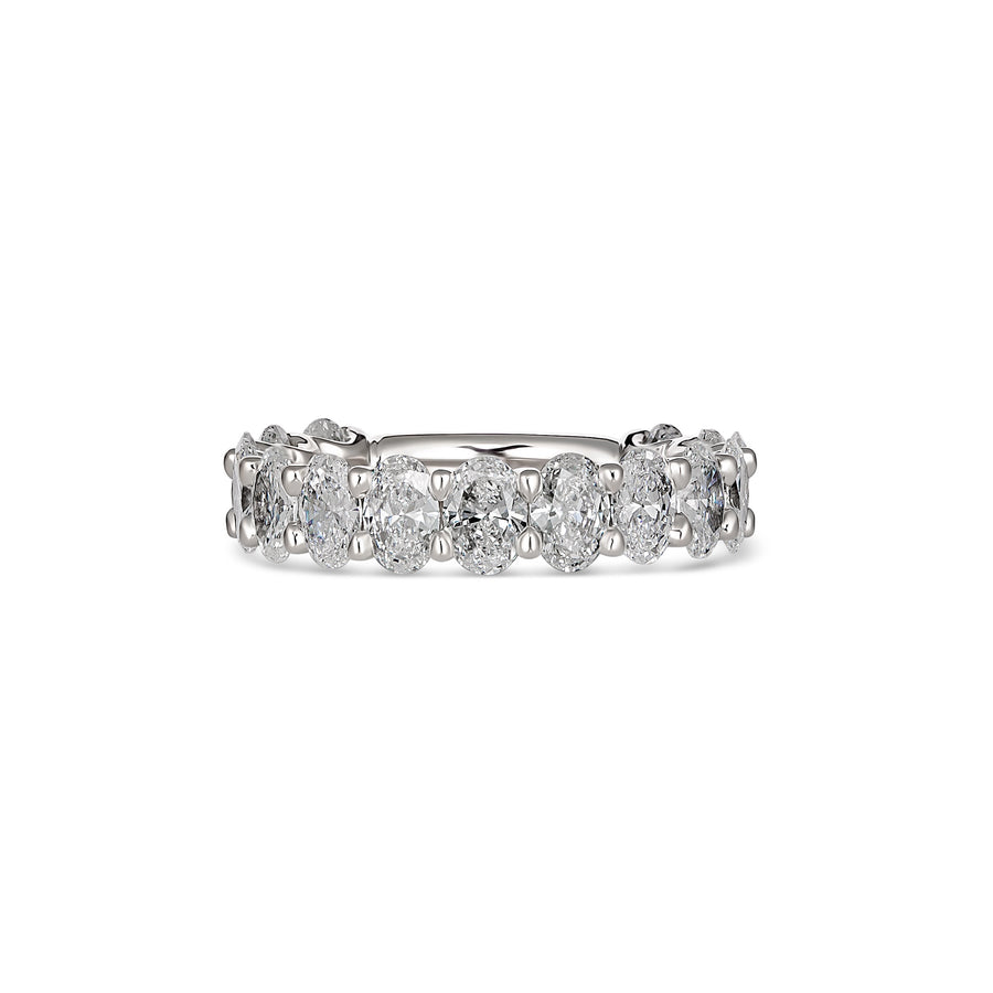 Wedding Vivid Oval Cut Diamond Eternity Ring | Platinum