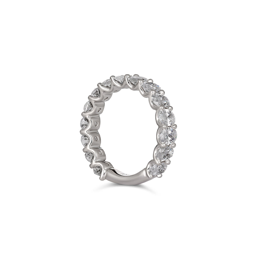 Wedding Vivid Oval Cut Diamond Eternity Ring | Platinum