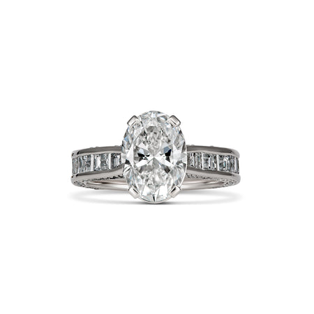 High Jewellery Ritz London Oval Cut Diamond Ring | Platinum