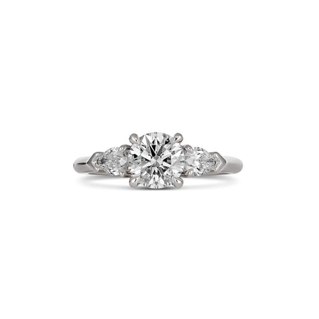Classic Amalia Round Brilliant Cut Diamond Engagement Ring | Platinum