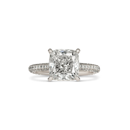 Hot Rocks® Taylor Cushion Cut Diamond Engagement Ring | Platinum